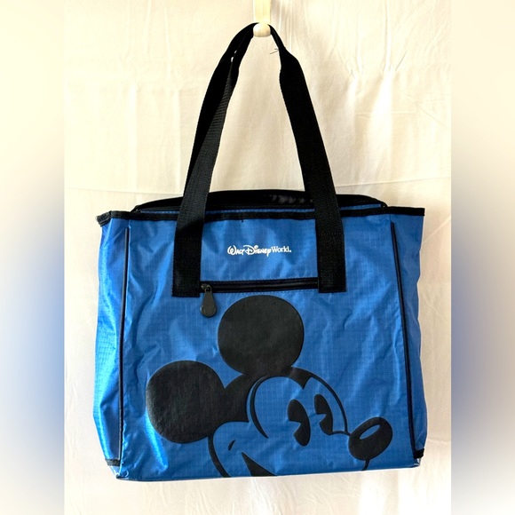 Walt Disney World Mickey Mouse tote bag blue and black Disney Parks Exclusive - Picture 1 of 2